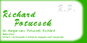 richard potucsek business card